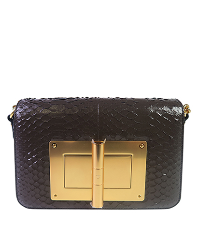 Natalia, &pound;995, Handbags, Brown, Python, Front view